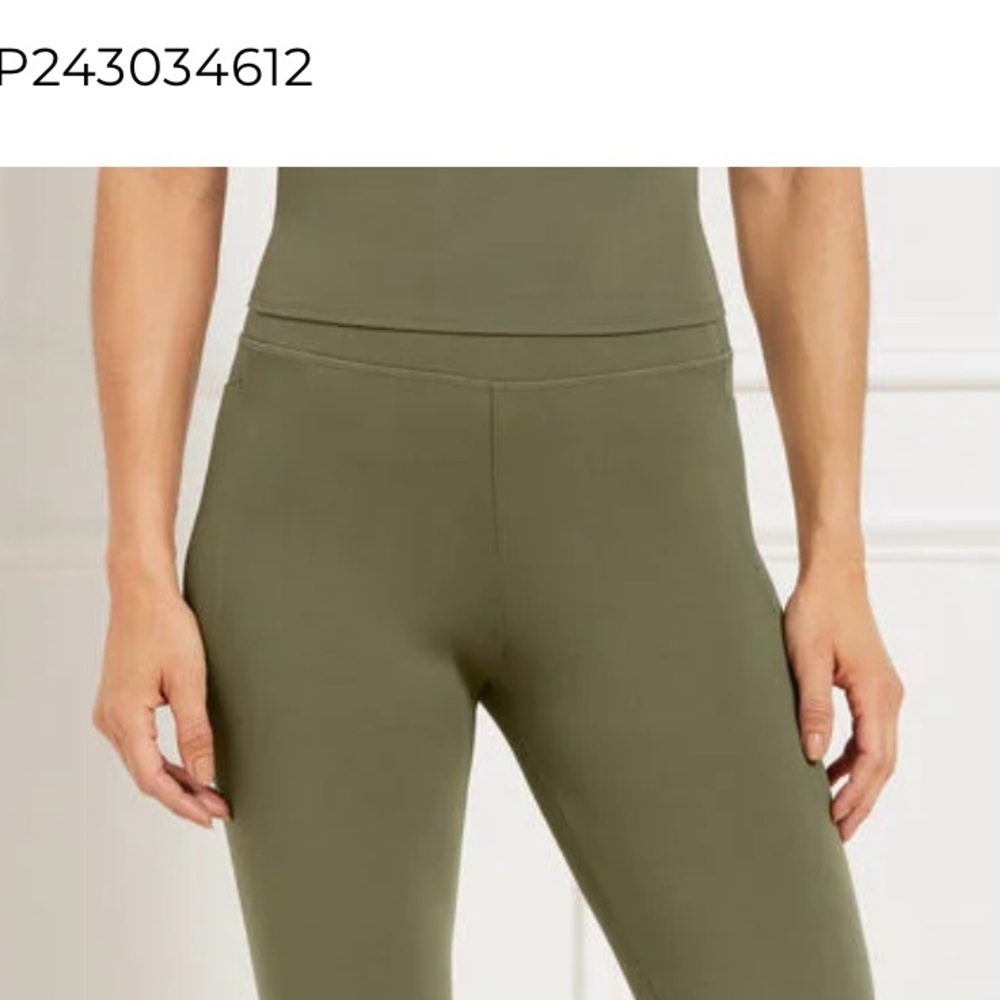 MS Talbots Olive Green Essential Leggings